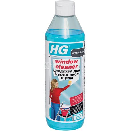 HG, 500 мл, Засіб для миття вікон і рам