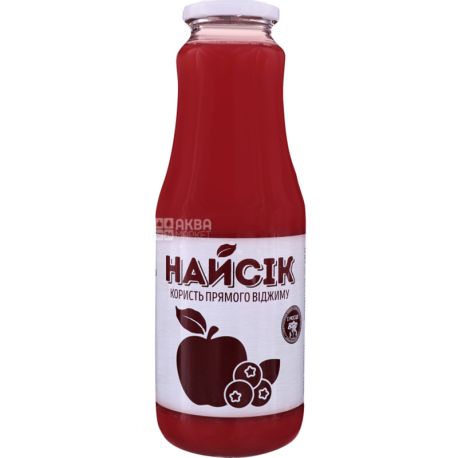 Найсик, 1 л, Сок яблочно-смородиновый натуральный, прямого отжима