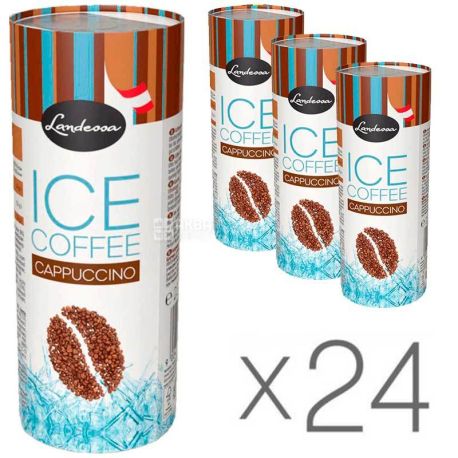 Landessa, Ice Coffee Cappuccino, 230 мл, Упаковка 24 шт., Холодна кава Ландесса Капучино