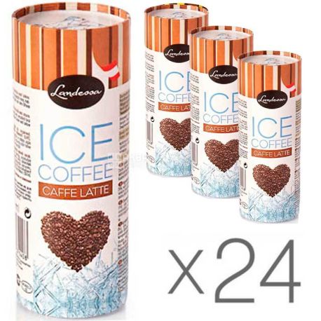 Landessa, Ice Coffee Caffe Latte, 230 мл, Упаковка 24 шт., Холодна кава Ландесса Латте