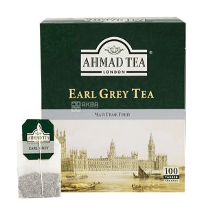 Ahmad Tea Earl Grey, 100 пак, Чай черный Ахмад Ти Эрл Грей