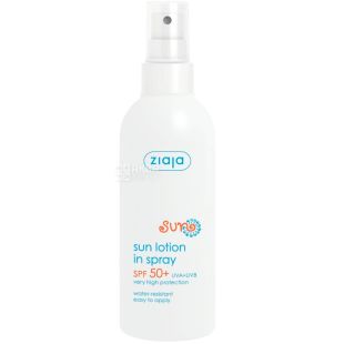 Ziaja SPF 50, 170 мл, Лосьон увлажняющий для загара, спрей