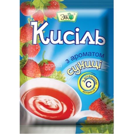 Эко, 90 г, Кисель со вкусом земляники