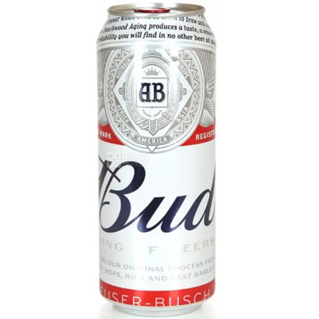 Bud, 0,5 л, Бад, Пиво світле, ж/б