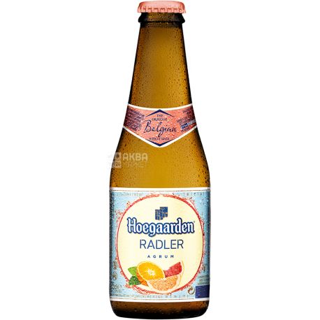 Hoegaarden, Radler Agrum, 0,25 л, Хугарден, Пиво светлое, Грейпфрут, стекло