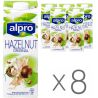 Alpro, Hazelnut Original, Упаковка 8 шт. по 1 л, Напиток соевый, Лесной орех, 1,6%