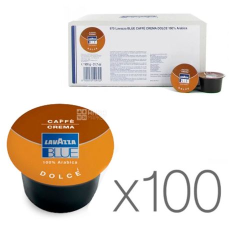 Lavazza, BLUE Crema Dolce, Упаковка 100 шт., Кофе Лавацца, Блу Крема Дольче, средней обжарки, в капсулах