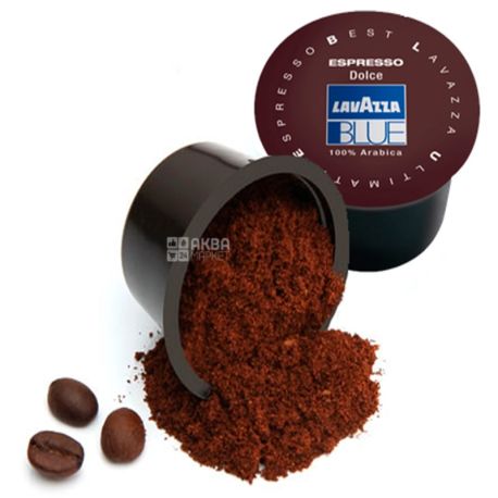 Lavazza, Blue Espresso Dolce, Упаковка 100 шт., Кава Лаваца, Блю Еспрессо Дольче, середнього обсмаження, в капсулах