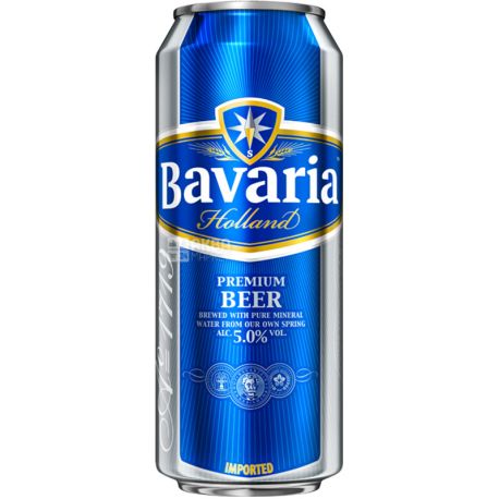 Bavaria Holland, 0,5 л, Бавария, Пиво светлое, ж/б
