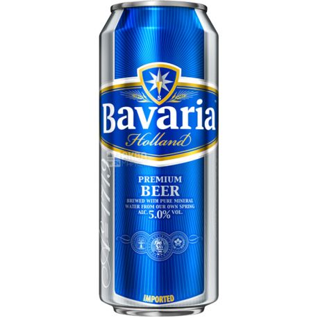 Bavaria Holland, 0,5 л, Баварія, Пиво світле, ж/б