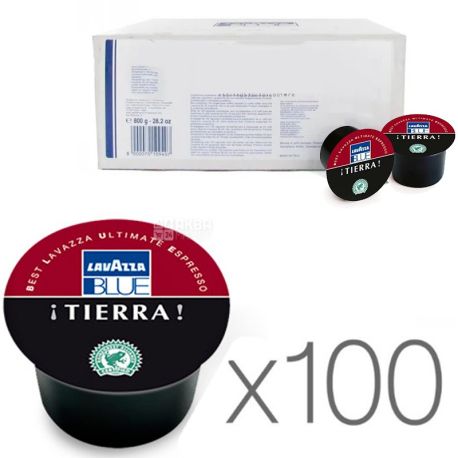 Lavazza, Blue Tierra, Упаковка 100 шт., Кава Лаваца, Блю Тиер, середнього обсмаження, в капсулах