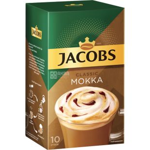 Jacobs, 3в1 Classic Mokka, 10 шт. х 21,9 г, Напій кавовий Якобз Класік Мока