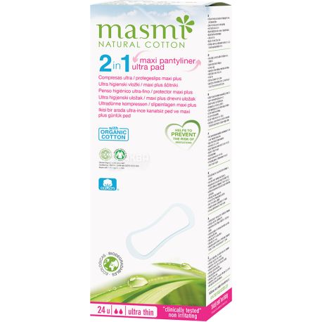 Masmi, Ultra Thin 2в1, 24 шт., Щоденні прокладки