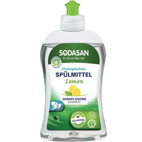 Sodasan, Лимон, 300 мл, Рідкий засіб-концентрат для миття посуду, органічний