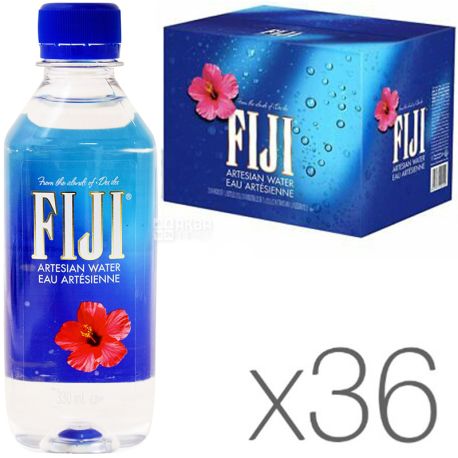Fiji, Упаковка 36 шт. по 0,33 л, Вода минеральная негазированная