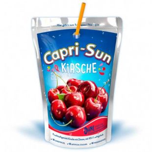Capri-Sun, 0,2 л, Напій соковий Вишневий Капрі-Сан, з трубочкою