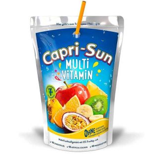 Capri-Sun Multivitamin, 0,2 л, Напій Мультивітамін соковмісний Капрі-Сан, з трубочкою