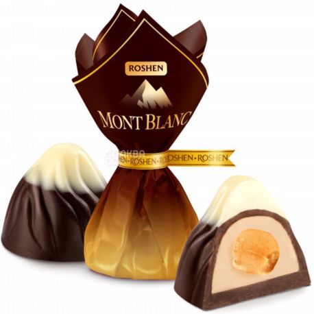 Roshen, Mont Blanc, 1 кг, Конфеты с цельным лесным орехом