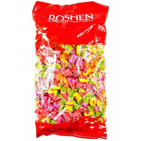 Roshen Joizy, 1 кг, Ирис жевательный с желейными начинками