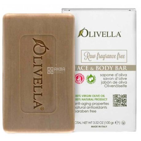 Olivella, 100 г, Мыло Твердое, для лица и тела для чувствительной кожи