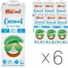 Ecomil, Coconut Milk, Упаковка 6 шт. по 1 л, Экомил, Растительный напиток, Кокос с кальцием, без сахара