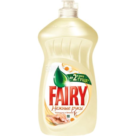 Fairy, Ніжні руки, Ромашка і вітамін Е, 500 мл, Засіб для миття посуду