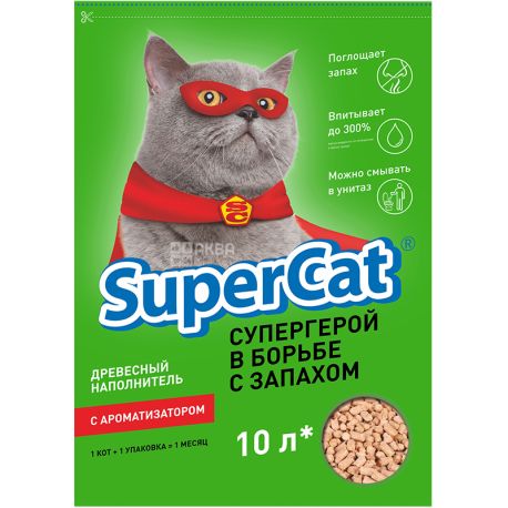 Super Cat, Лаванда, 3 кг, 10 л, Наполнитель туалетов для котов, гигиенический