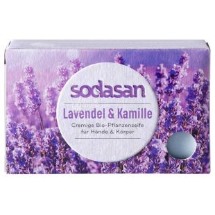 Sodasan, 100 г, Крем-мыло для лица и тела Содасан, Лаванда-Ромашка
