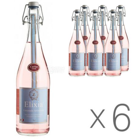 Elixia, Cerise, Упаковка 6 шт, по 0,75 л, Вишня Морелло, Лимонад органический