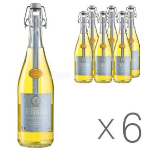 Elixia Passion fruit, Упаковка 6 шт. х 0,75 л, Напій газовний органічний Лимонад Маракуйя Еліксія, скло