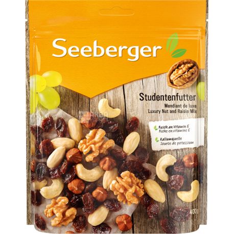 Seeberger, Смесь орехов с изюмом, Студенческая, 400 г
