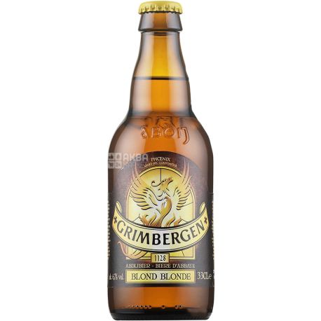 Grimbergen Blonde, 0,33 л, Гримберген, Пиво светлое, стекло