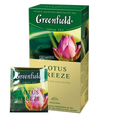 Greenfield 25 шт., чай зеленый, Lotus Breeze