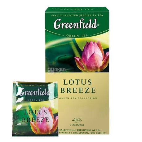 Greenfield 25 шт., чай зеленый, Lotus Breeze