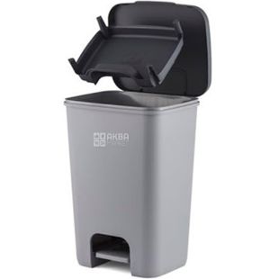 Curver Essential, 40л, Контейнер для мусора с педалью, пластиковый, серый