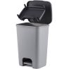Curver Essential, 40л, Контейнер для мусора с педалью, пластиковый, серый