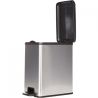 Curver, Slim Bin, 250х460 мм, Контейнер для мусора с педалью, металлический, серебро, 25 л