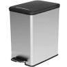 Curver, Slim Bin, 250х460 мм, Контейнер для мусора с педалью, металлический, серебро, 25 л