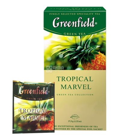 Greenfield, Tropical Marvel, 25 пак., Чай Гринфилд, Тропикал Марвел, зеленый