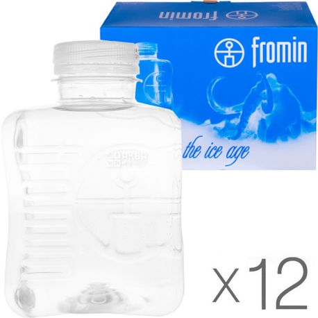 Fromin Ledovka Water, Упаковка 12 шт. х 0,5 л, Фромин, Вода ледниковая, негазированная, ПЭТ