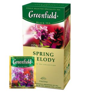 Greenfield, Spring Melody, 25 пак., Чай Гринфилд, Спринг Мелоди, черный