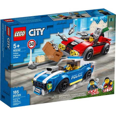 LEGO City, Конструктор Лего, Арешт на шосе, 185 деталей, з 5 років