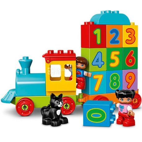LEGO DUPLO, Construction set Lego, Train with numbers, 23 parts, from 1 year