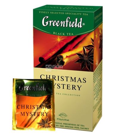 Greenfield, Christmas Mystery, 25 пак., Чай Гринфилд, Кристмас Мистери, черный