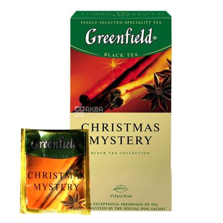 Greenfield, Christmas Mystery, 25 пак., Чай Грінфілд, Крістмас Містері, чорний