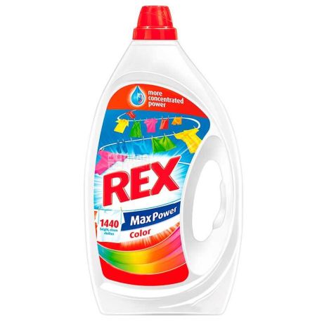 Rex Max Power Color, 3 л, Гель для прання кольорової білизни
