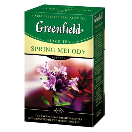 Greenfield, Spring Melody, 100 г, Чай Грінфілд, Спрінг Мелоді, чорний