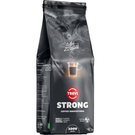 Trevi Strong, 1 кг, Кава Треві Стронг, темного обсмаження, в зернах