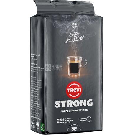 Trevi Strong, 250 г, Кава Треві Стронг, темного обсмаження, мелена