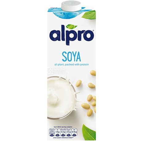 Alpro, Soya Original, 1 л, Алпро, Соевое молоко, витаминизированное